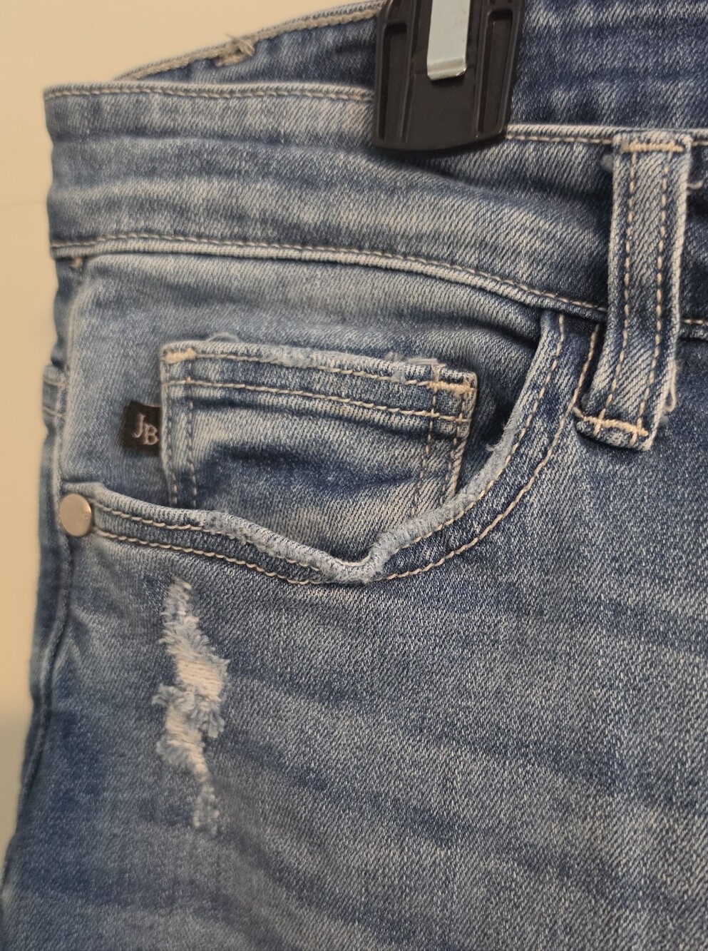 Judy Blue Boyfriend Fit High Rise Button Fly Distressed Jeans 15 32 14 16 - Picture 6 of 11